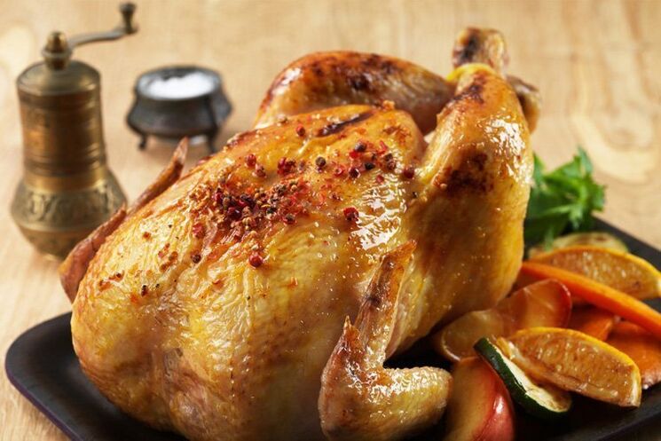 Protein diyeti için fırında tavuk